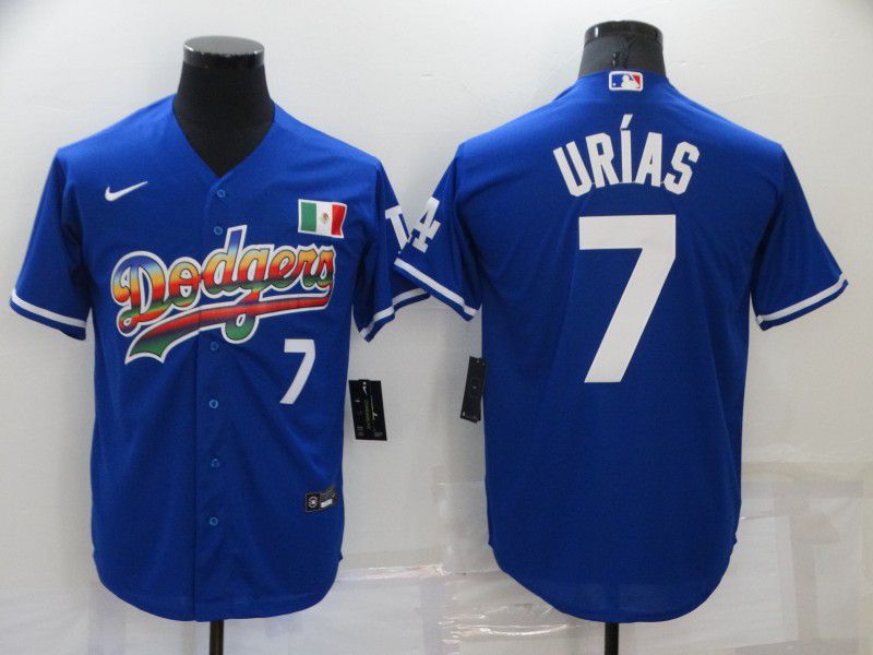 Men Los Angeles Dodgers #7 Urias Blue Game Nike 2022 MLB Jersey